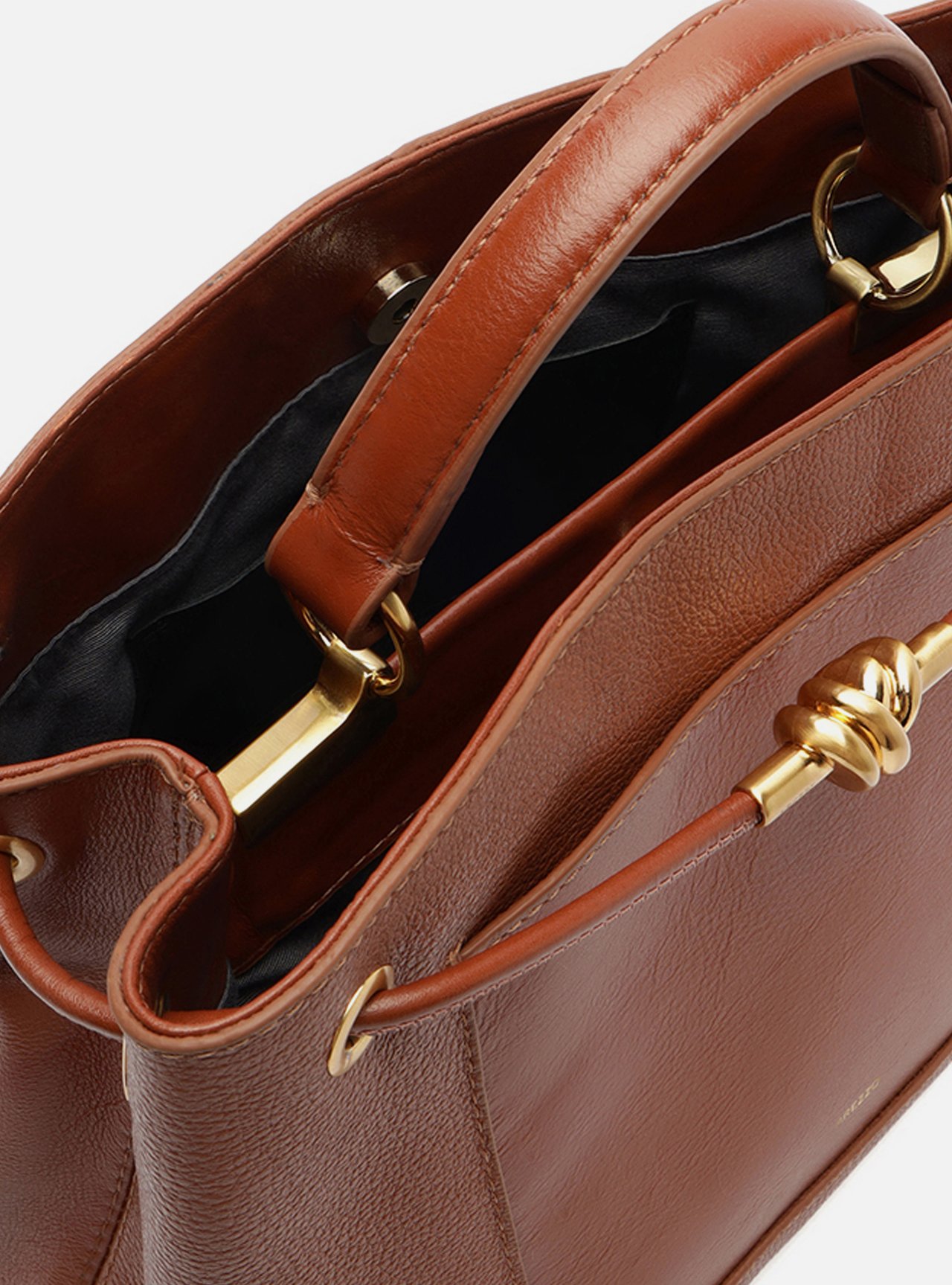 Bolsa Tote Marrom Couro Helena Grande — foto 4