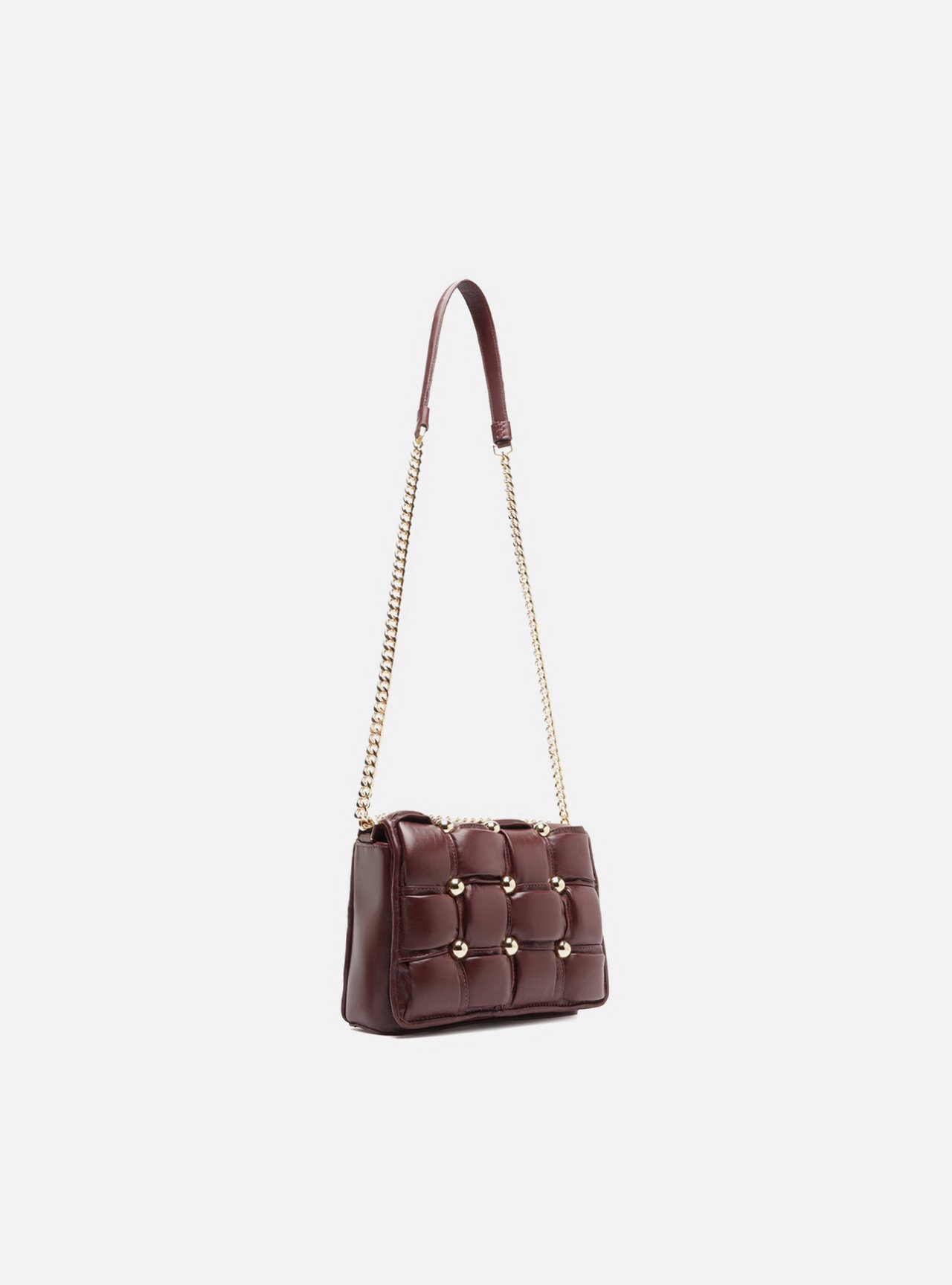Bolsa Tiracolo Vermelha Couro Pequena Matelassê — foto 5
