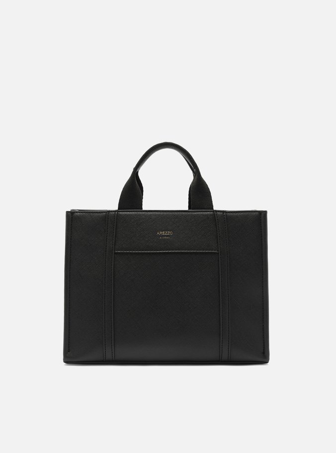 Bolsa Tote Preta Média Bolso Frontal