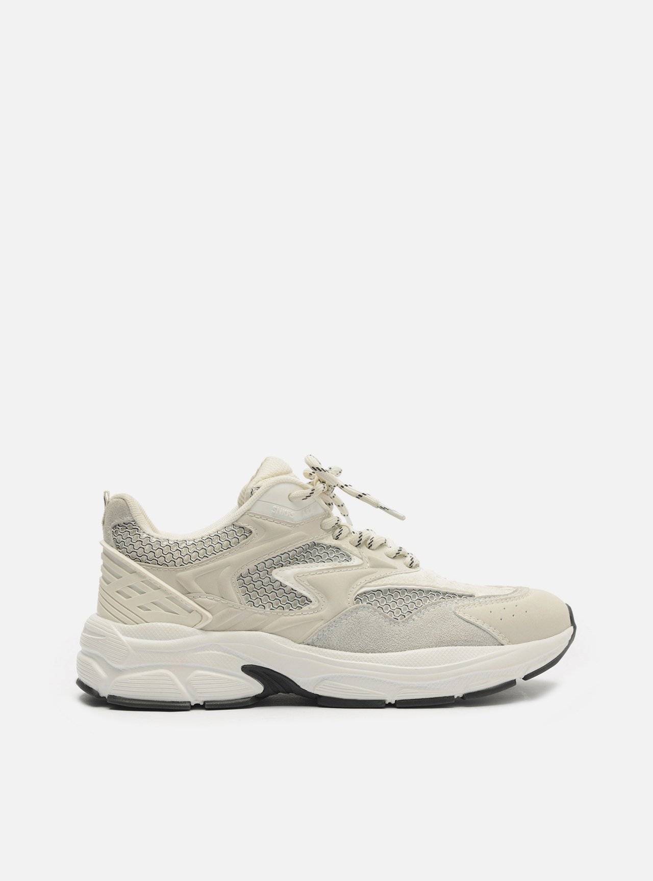 Tênis Bege Multimaterial Amarração Off-White — foto 1