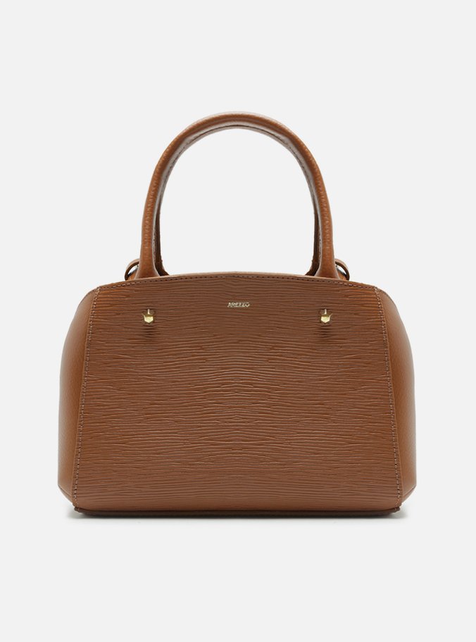 Bolsa Tote Marrom Couro Bella Pequena Cúrcuma