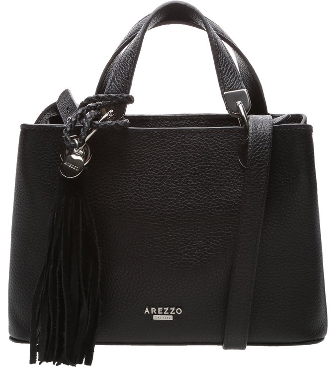 Bolsa Couro Melina Tote Média Preta
