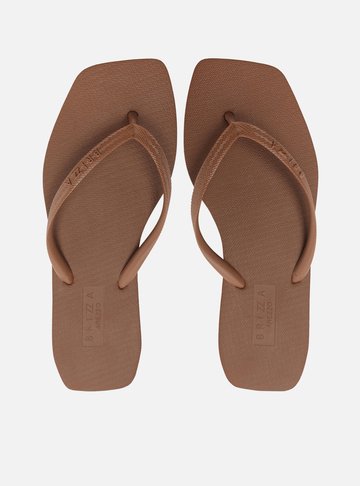 Chinelo de Dedo Marrom Básico Square Brizza