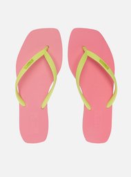 Chinelo de Dedo Multicolorido Bico Quadrado Brizza