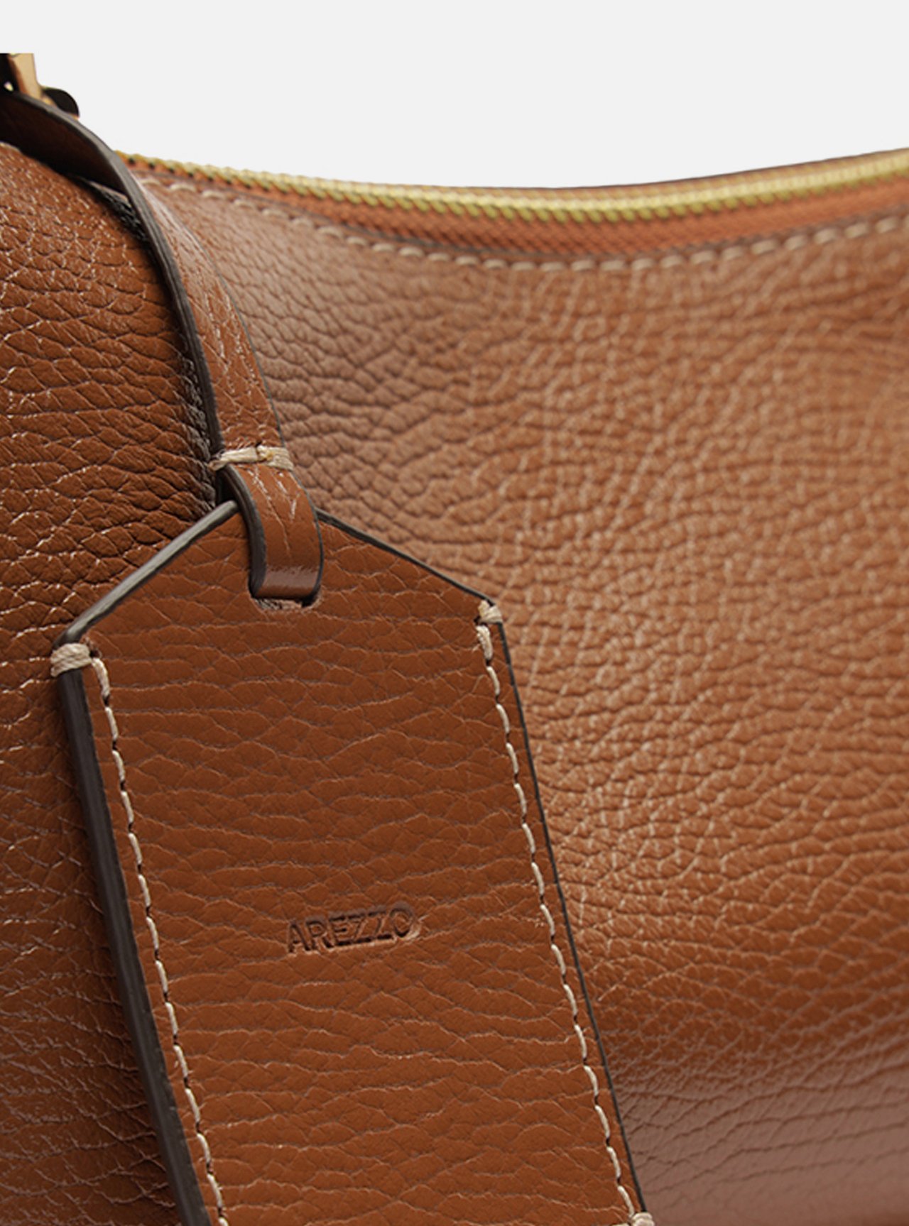 Bolsa Shoulder Marrom Couro Pequena Metais — foto 6