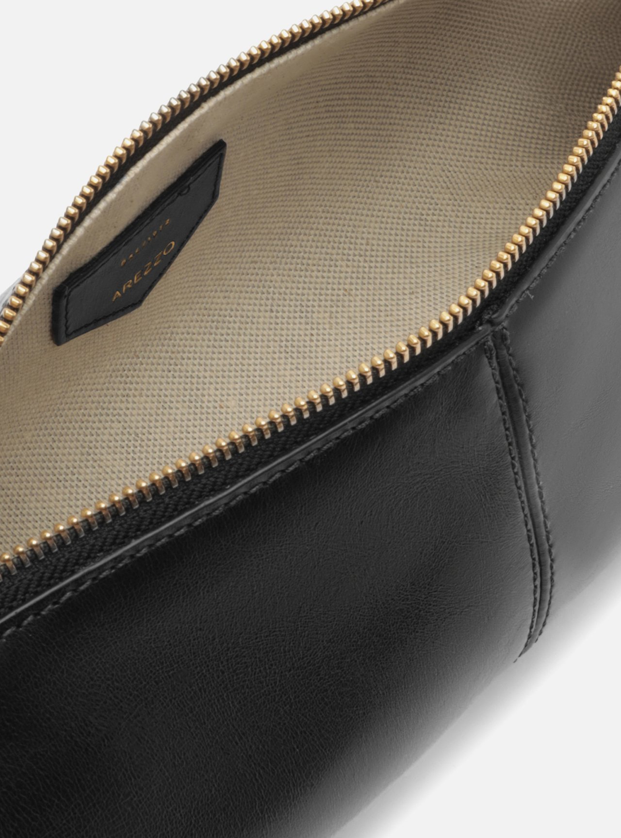 Bolsa Shoulder Preta Couro Média Corrente Elos — foto 4