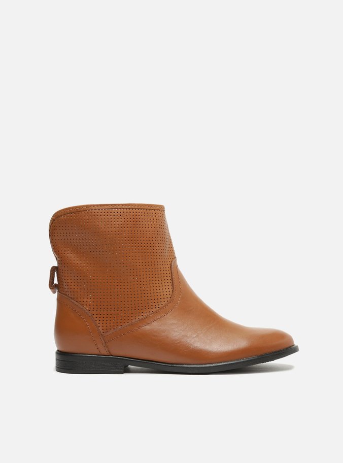 Bota Nude Cano Médio Salto Baixo