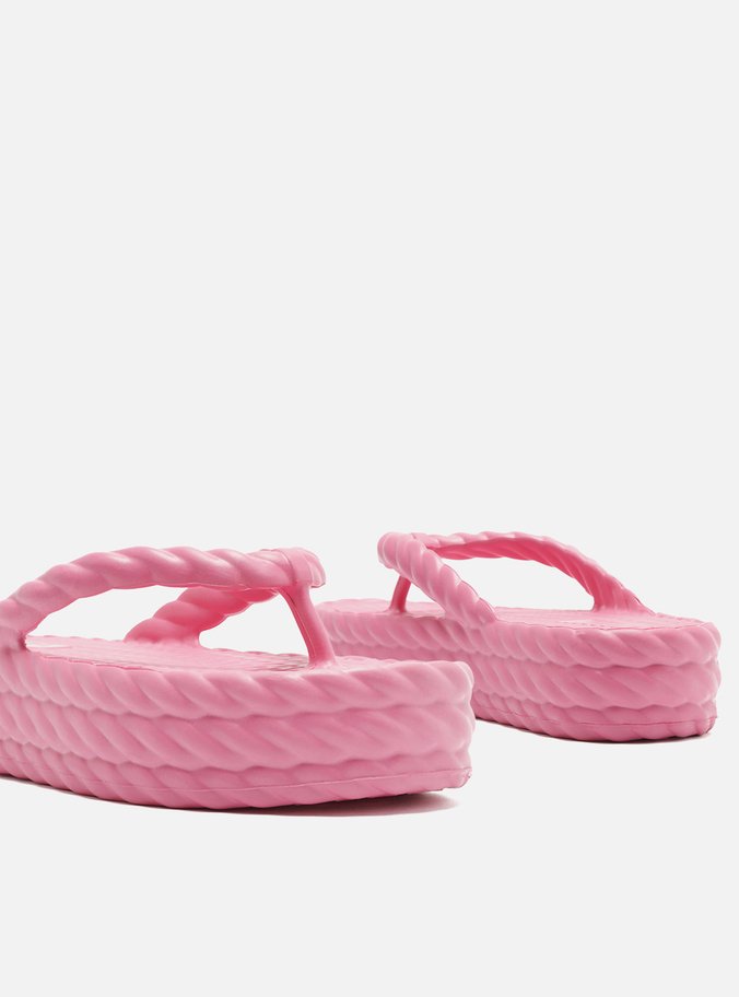Sandália Rosa Flatform Marrocos Mid