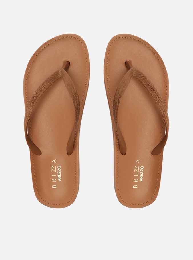 Chinelo de Dedo Marrom Palmilha