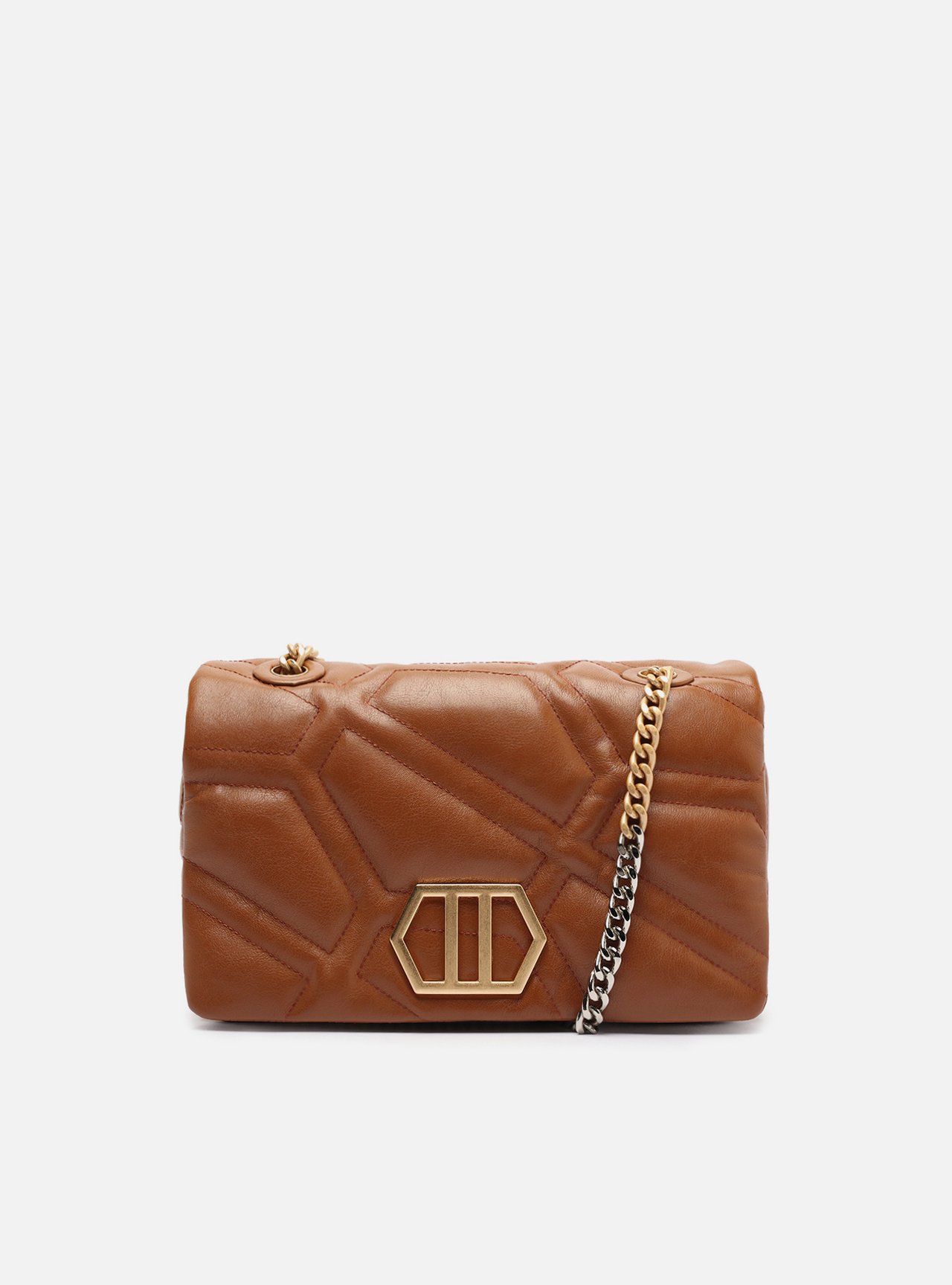 Bolsa Tiracolo Marrom Couro Emma Média — foto 1