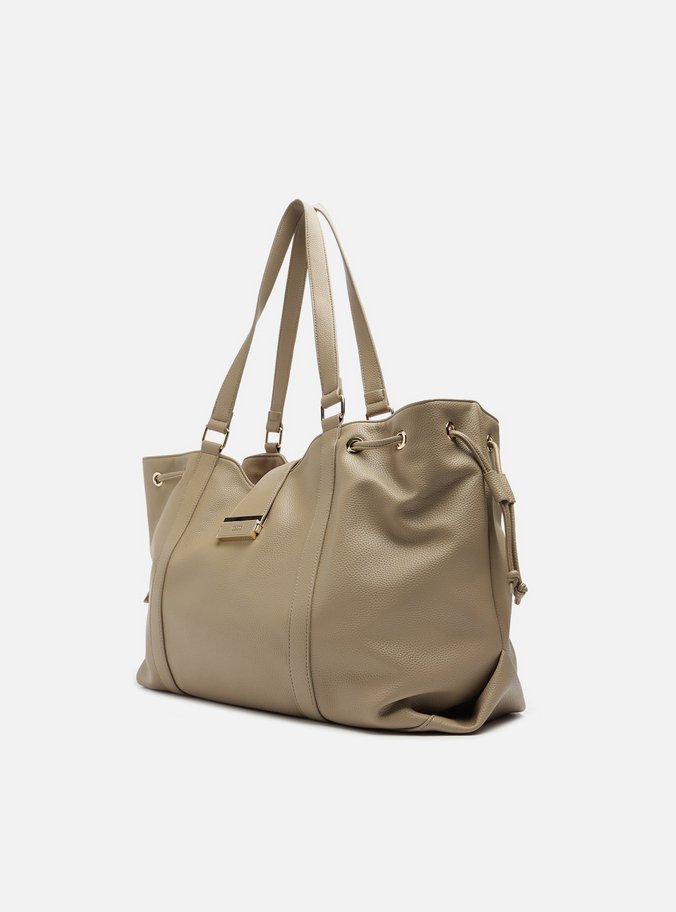 Bolsa Shopping Cinza Grande Tira Ajuste