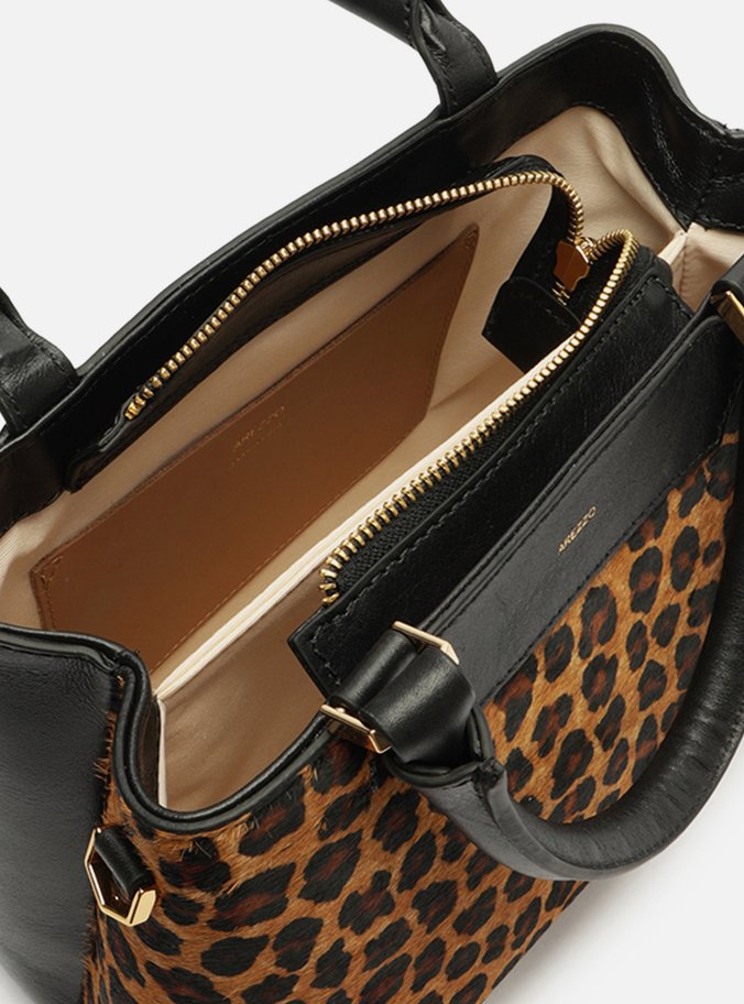 Bolsa Tote Animal Print Couro Média