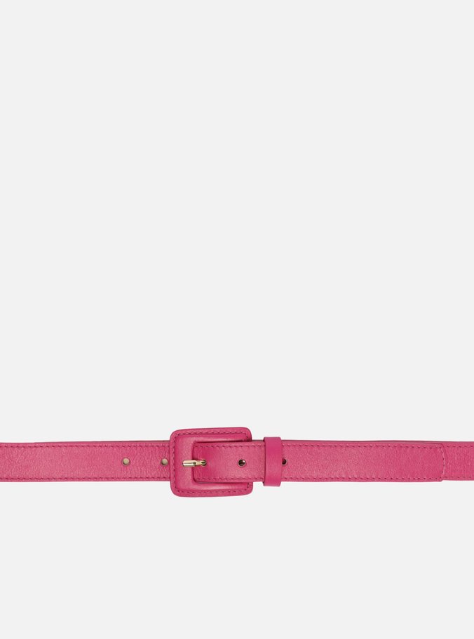 Cinto Rosa Couro Fino Vero