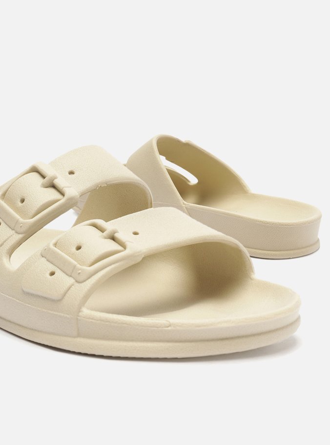 Chinelo Slide Off-White Fivelas Brizza