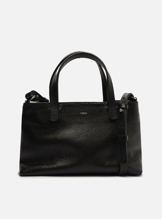 Bolsa Tiracolo Preta Couro Jenny Pequena