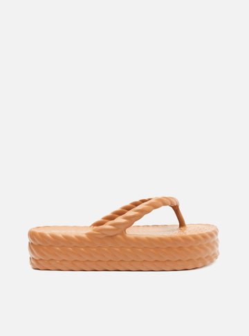Sandália Marrom Flatform Marrocos Mid