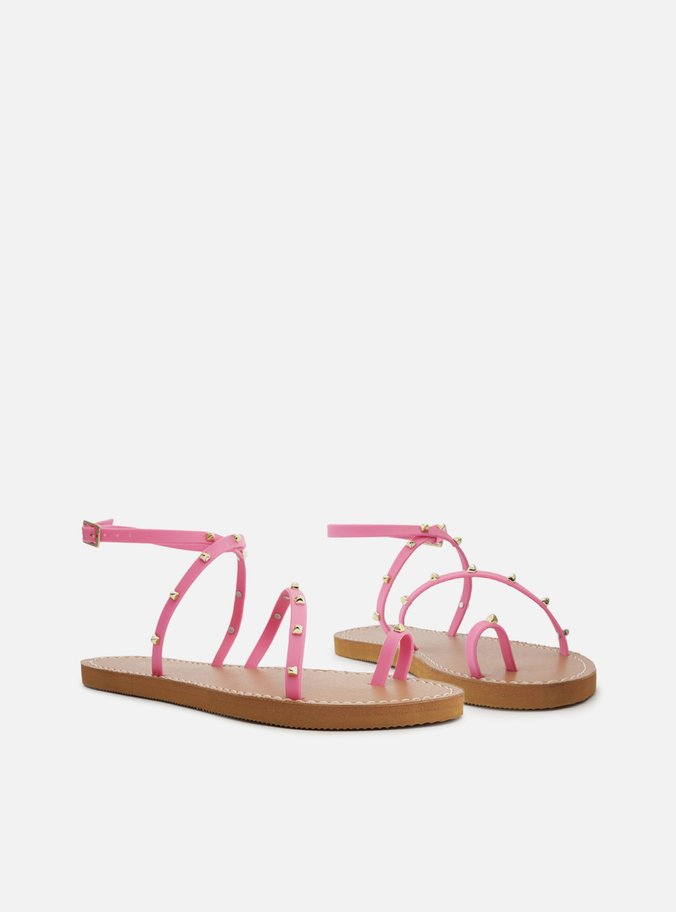 Sandália Rasteira Multicolorido Tachas Provença