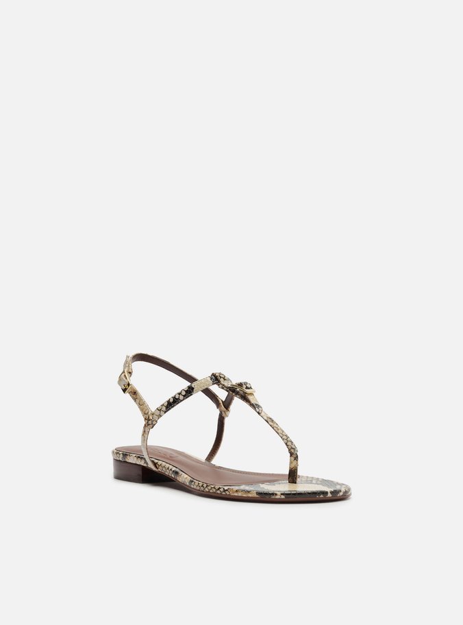 Sandália Animal Print Slim Fivela