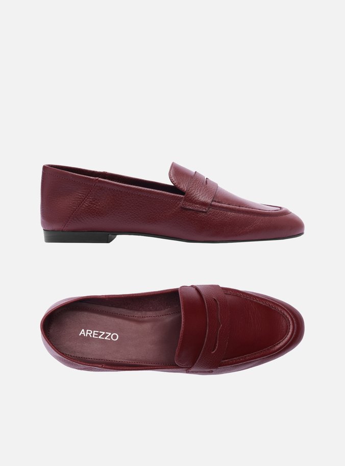 Mocassim Bordô Couro