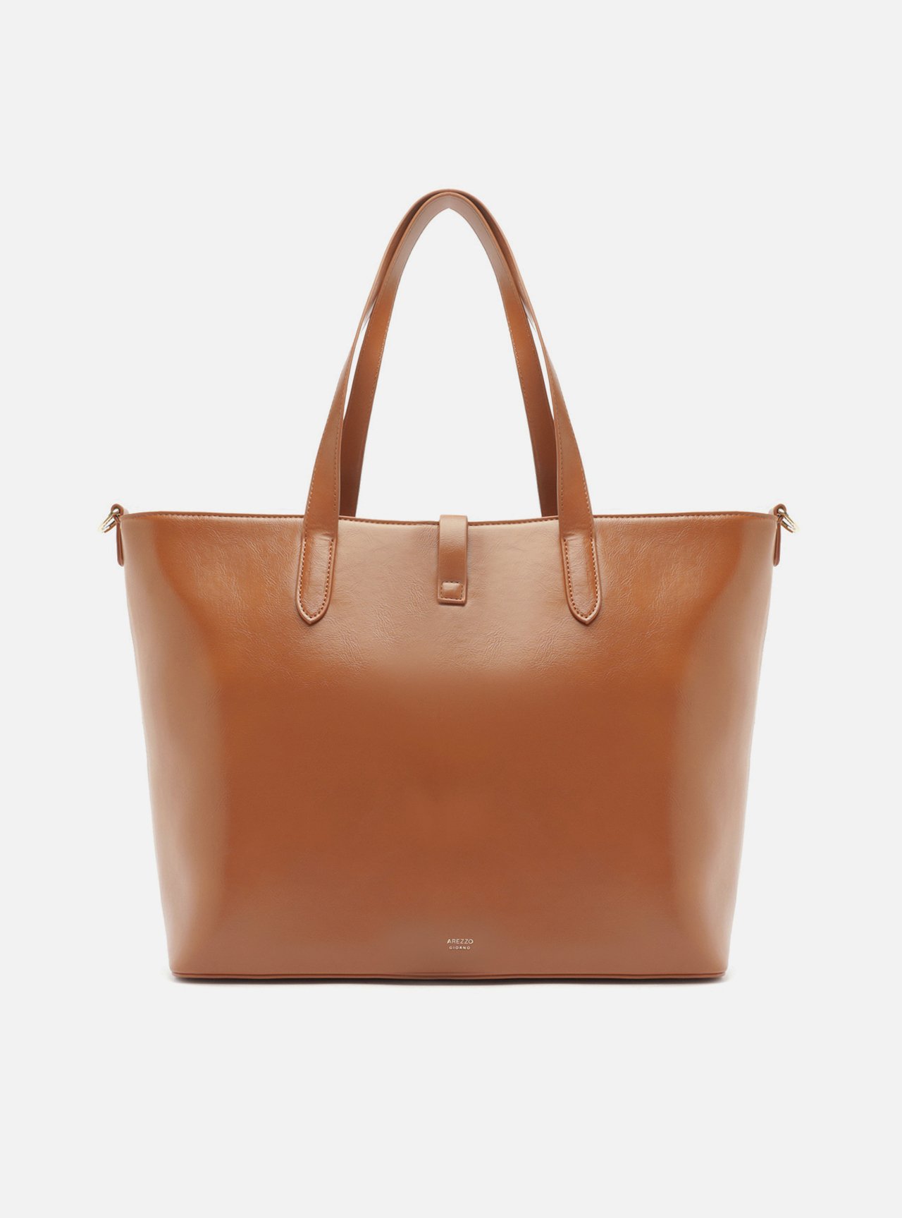 Bolsa Tote Marrom Grande Metais — foto 3