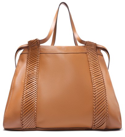 Bolsa Shopping Marrom Couro Lizza Grande
