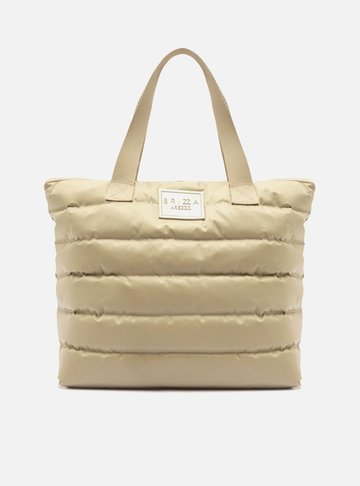 Bolsa Shopping Nude Nylon Puffer Grande