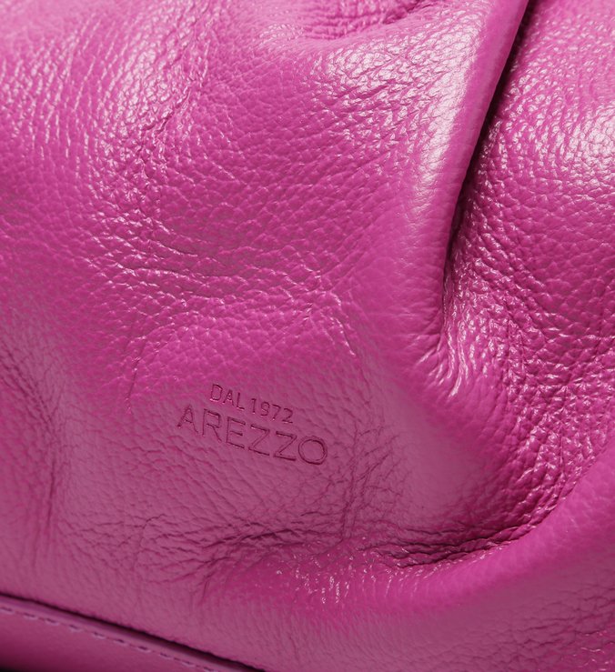 Clutch Roxa Couro Clarissa Média