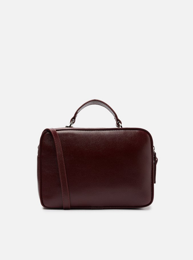 Bolsa Tiracolo Vinho Couro Francine Média