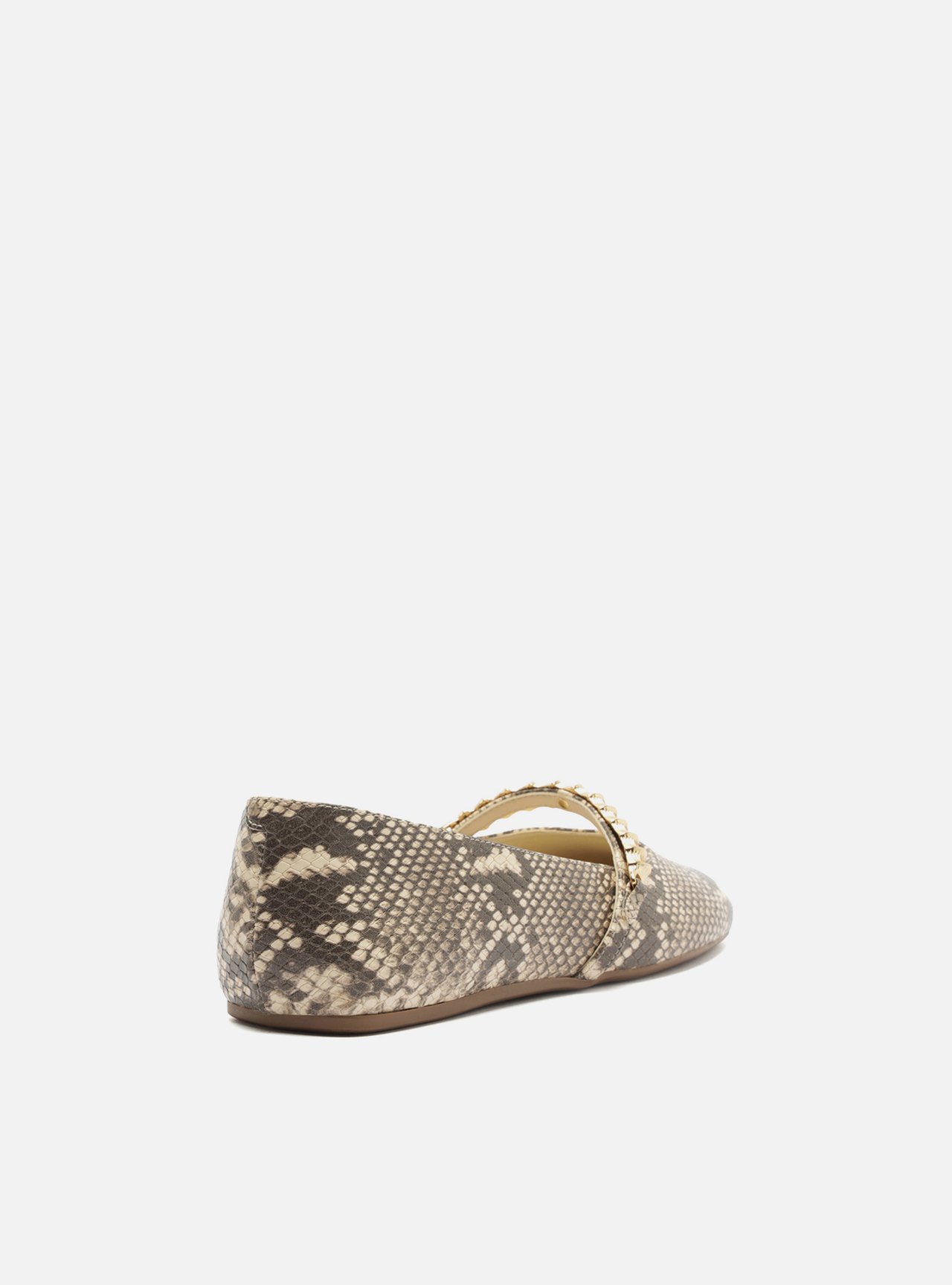 Sapatilha Cinza Snake Tira Metal — foto 3