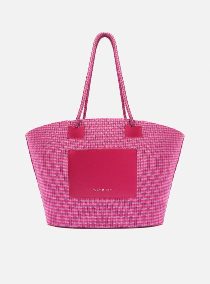 Bolsa Shopping Roxa Lena Grande Brizza Triya