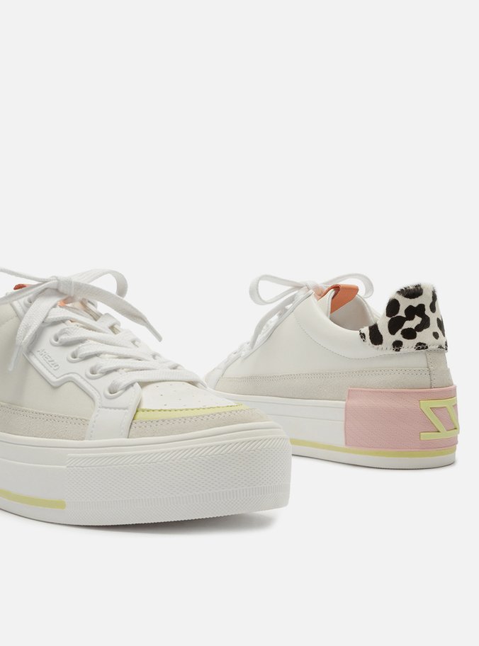 Tênis Branco Couro ZZ Mov Animal Print