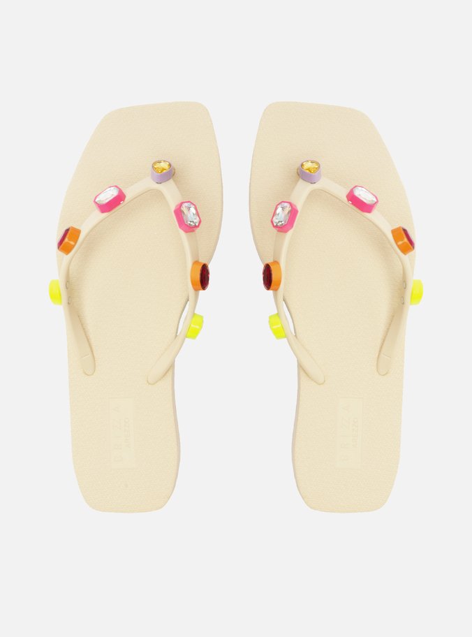 Chinelo de Dedo Off-White Square Diamond