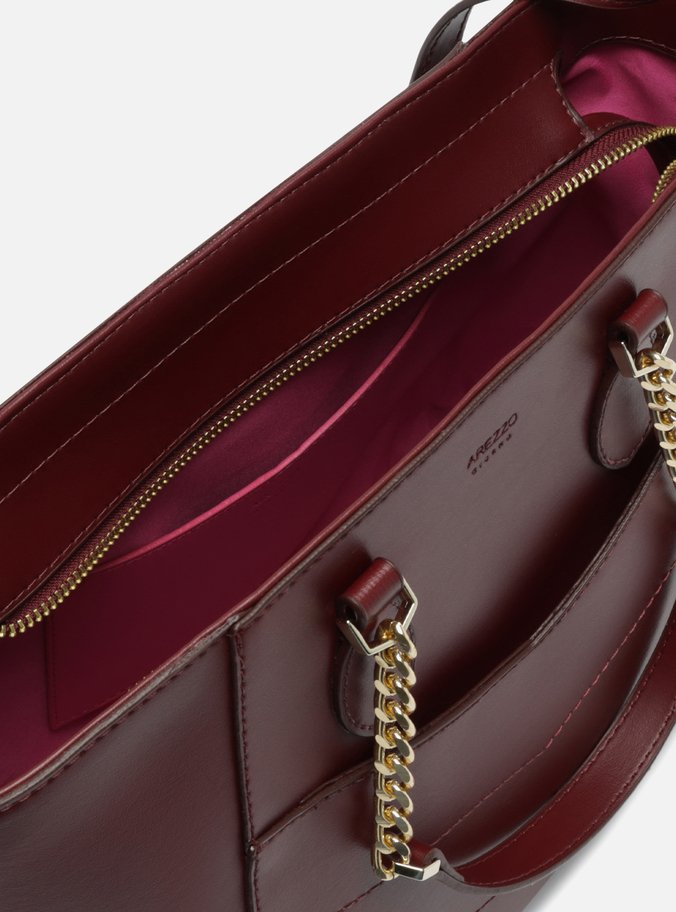 Bolsa Tote Vermelha Média Costuras