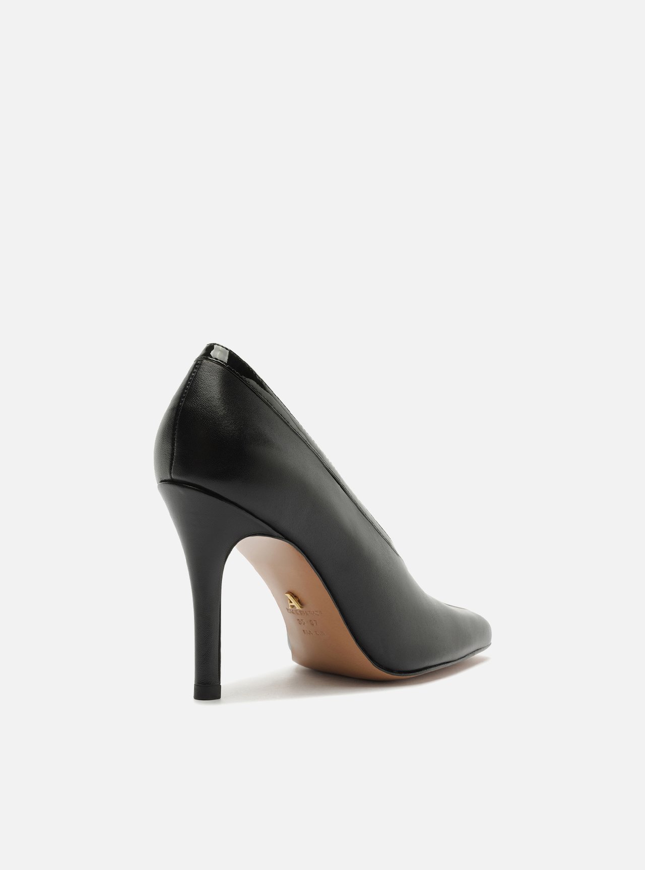 Scarpin Preto Salto Fino Cap Toe — foto 3