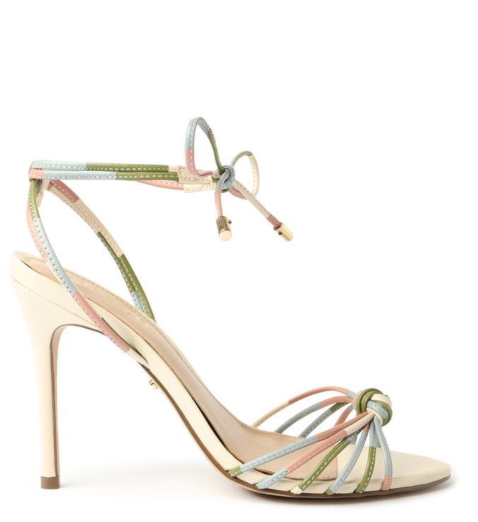 Sandália Off-White Salto Fino Colorida