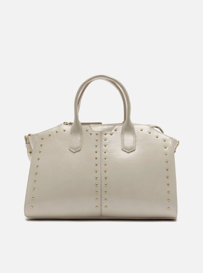 Bolsa Tote Off White Verniz Grande Rebites