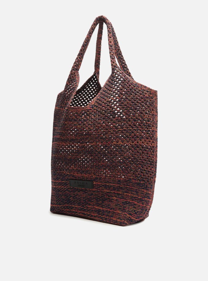 Bolsa Shopping Mescla Crochê Paulina Grande Preta