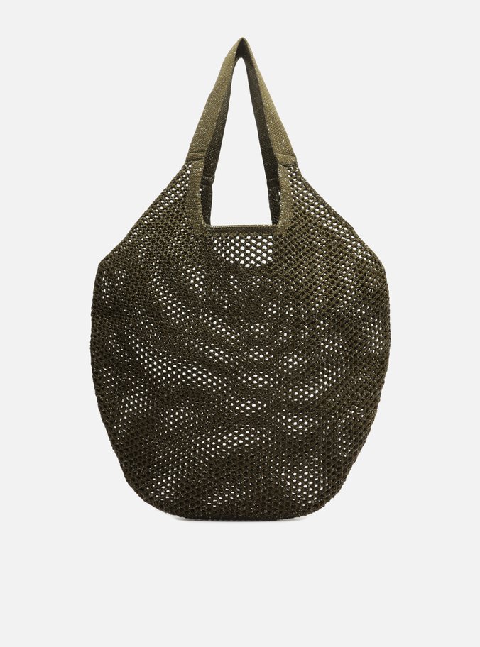 Bolsa Shopping Verde Crochê Mayra Grande