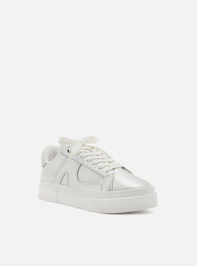 Tênis Prata Flatform Bico Redondo