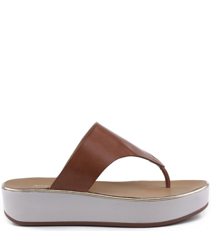 Flatform Couro Marrom