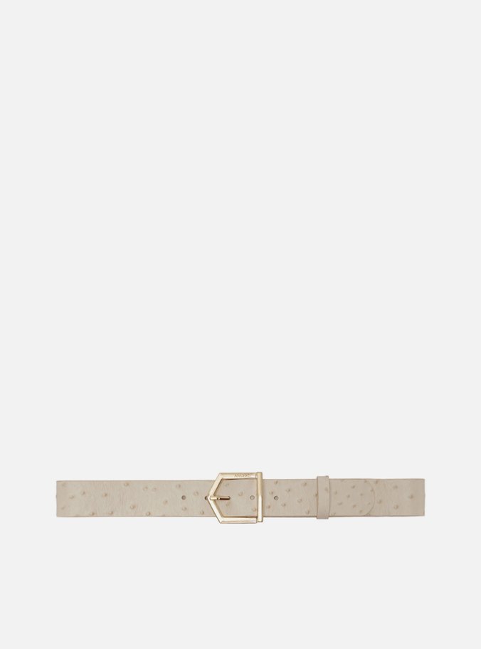 Cinto Off White Fivela Hexagonal Dourada Snake Dots