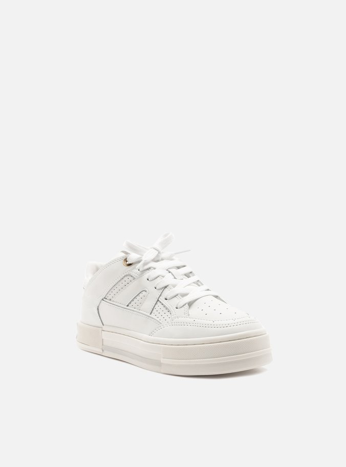 Tênis Branco Multimaterial Flatform Recortes