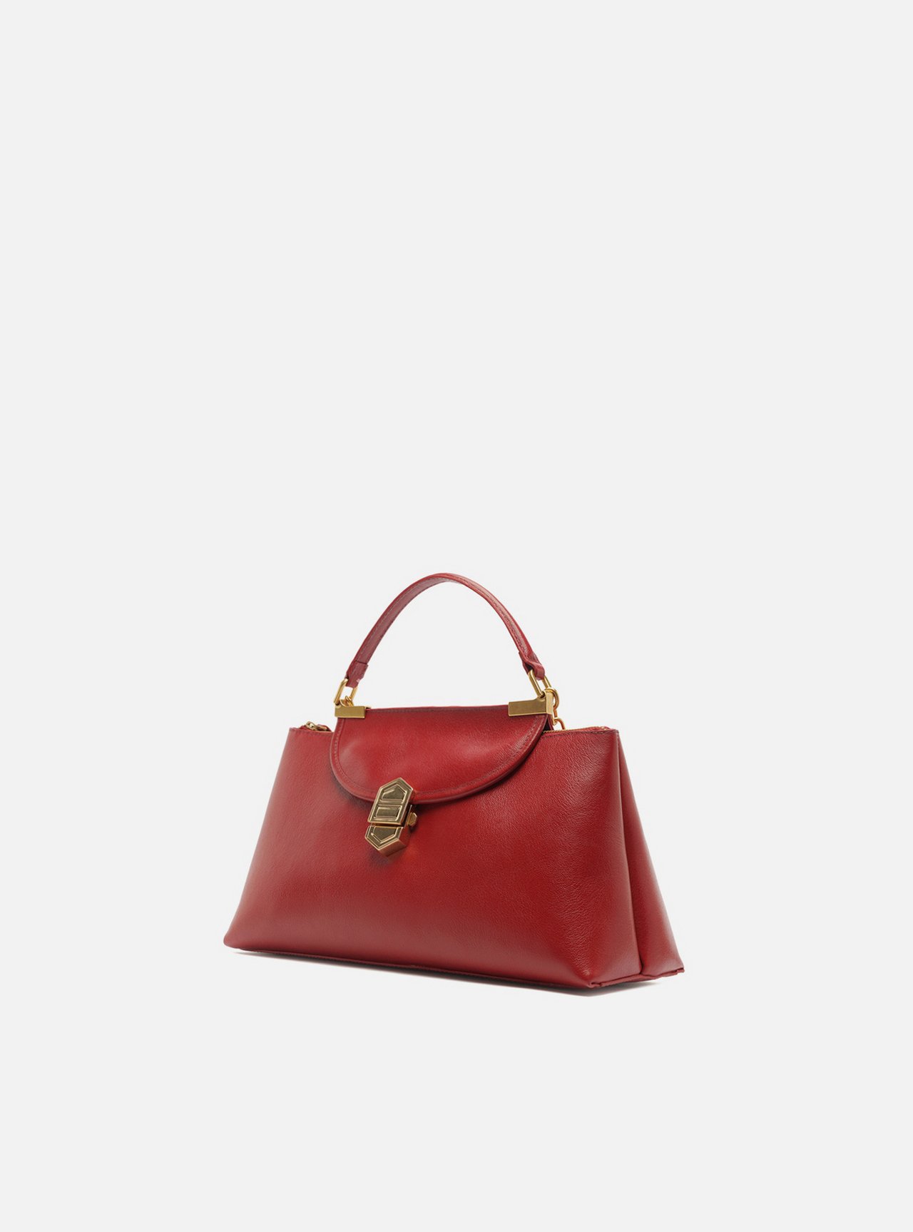 Bolsa Tote Vermelha Couro Média — foto 2