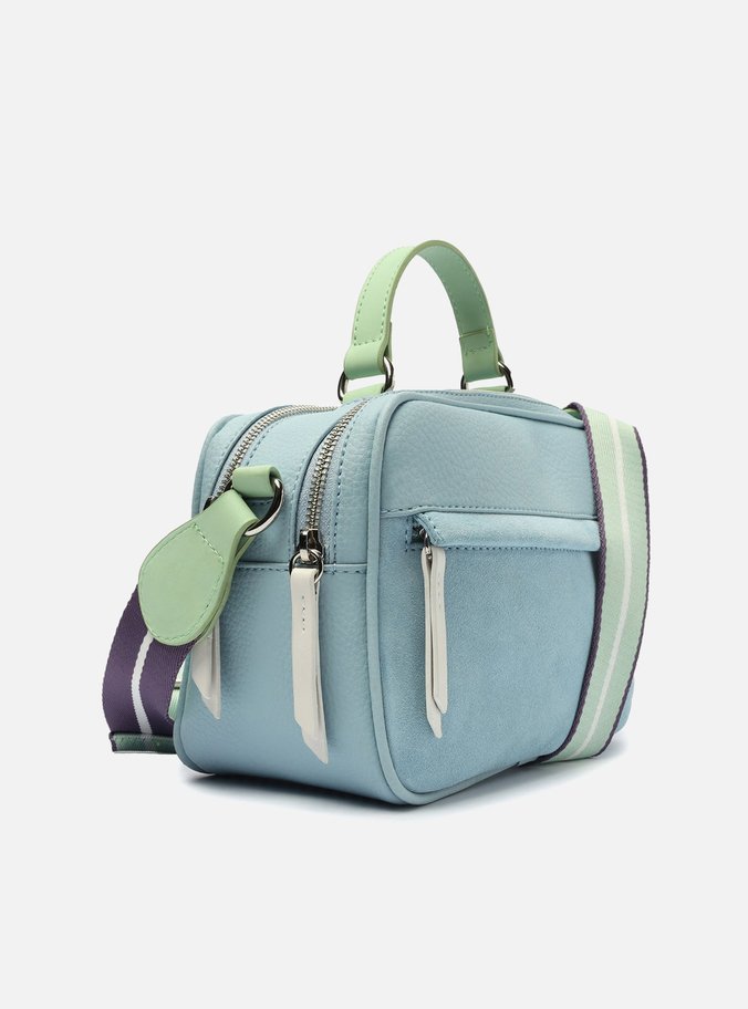Bolsa Tiracolo Azul Soft Prione Média