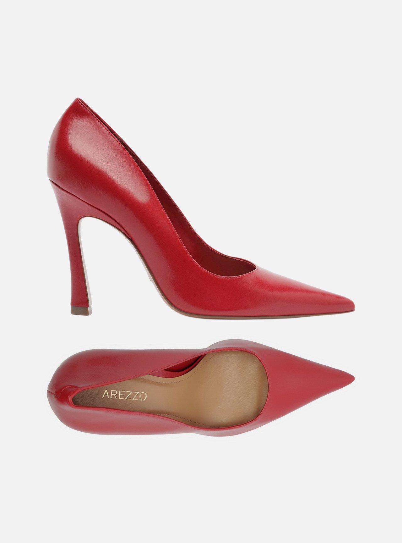 Scarpin Vermelho Couro Salto Fino — foto 6