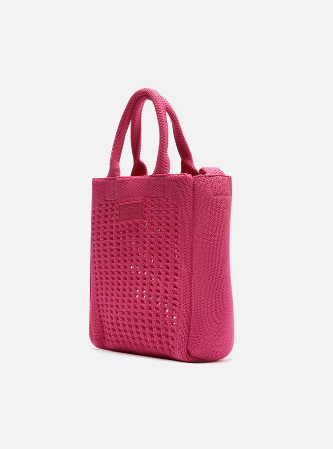 Bolsa Tote Rosa Croche Monaco Pequena