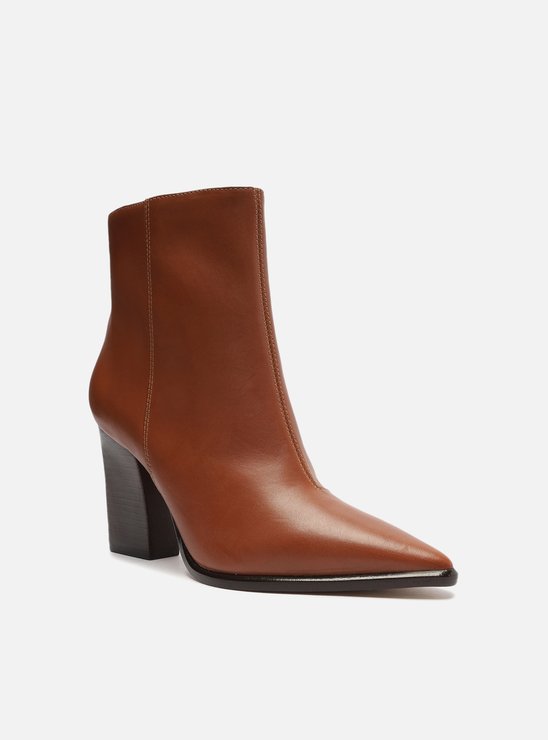 Bota Marrom Cano Médio Bico Fino