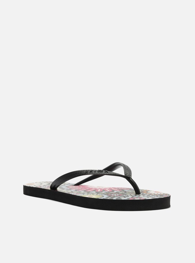 Chinelo de Dedo Preto Estampa Color Marrocos