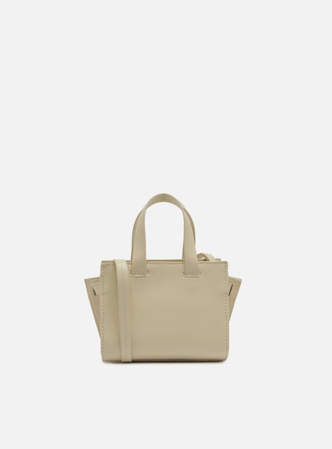 Bolsa Tote Off-White Couro Pequena Tressê Maxi Lenny