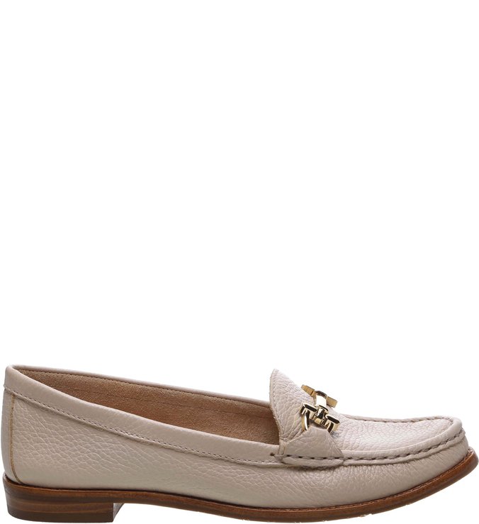 Mocassim Couro Soft Fivela Latte
